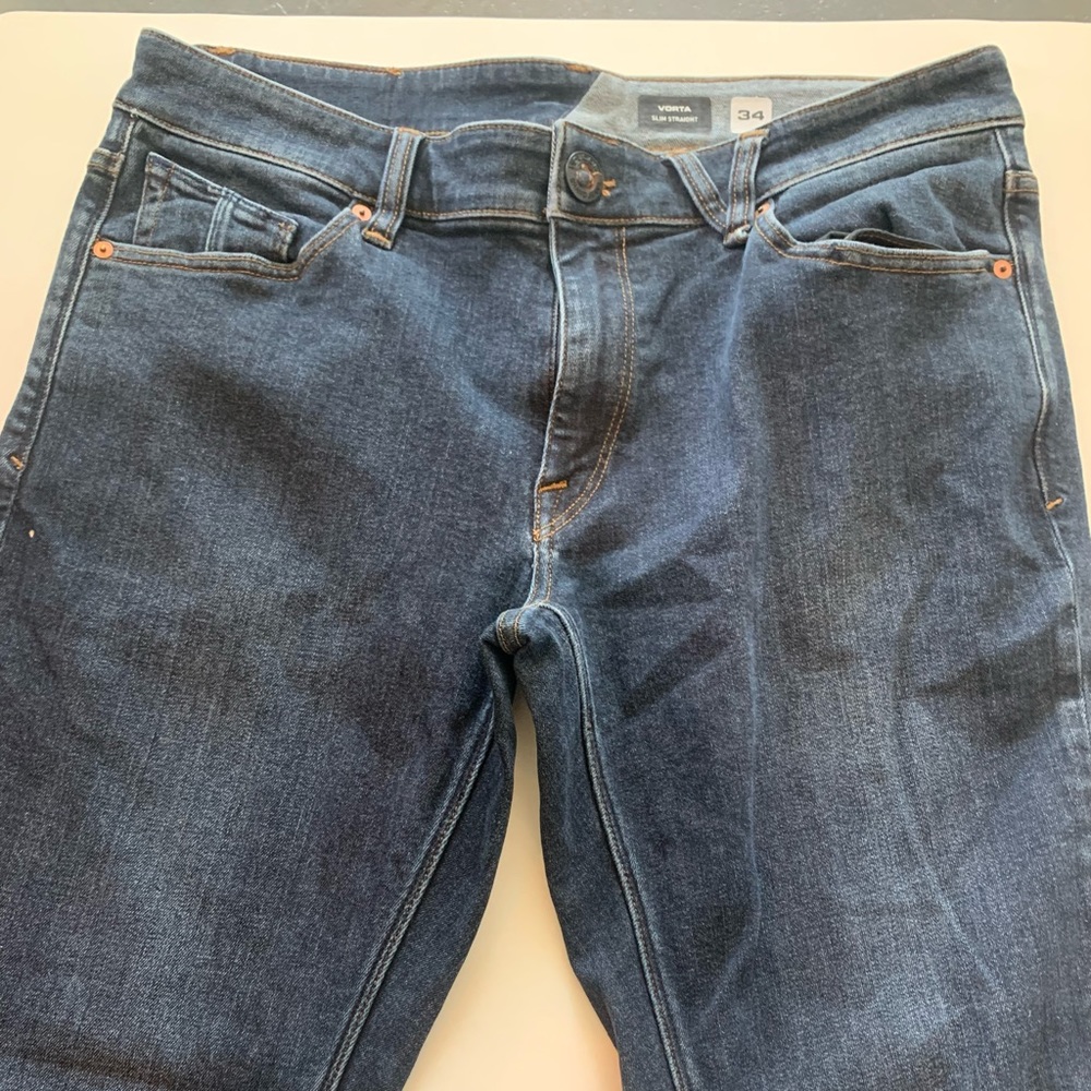 volcom vorta slim straight jeans size 34